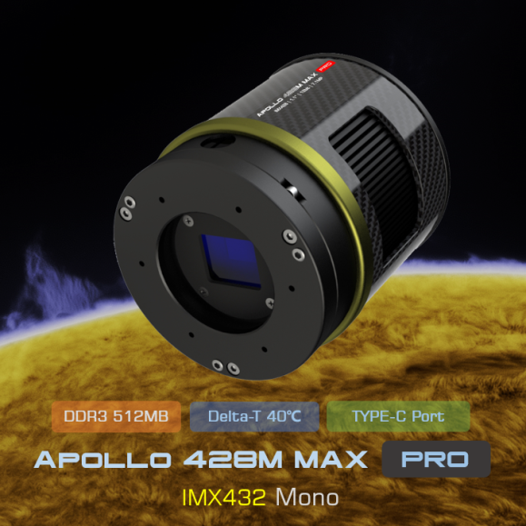 Player One Apollo-M MAX Pro USB3.0 Mono Camera (IMX428) Refrigerada