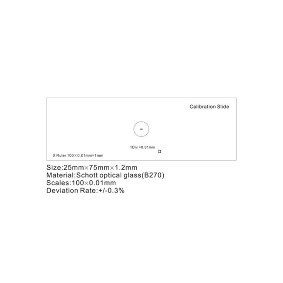 Linhas micrométricas da plataforma TOUPTEK (X) 1mm/100 Div.x0.01mm