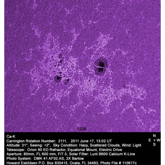 Ca-K LUNT LS12CaKMDd2 filtro de estrelas diagonal de 90°