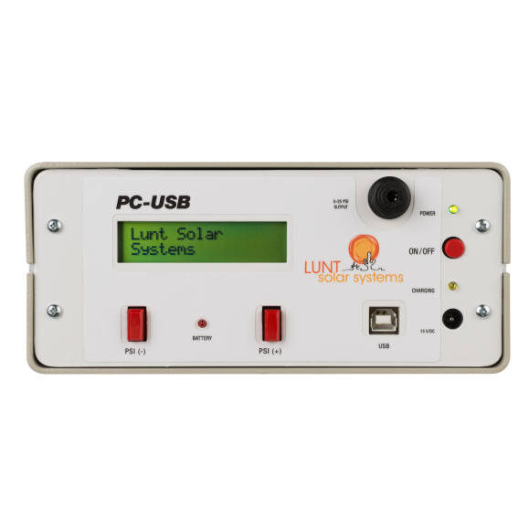 Controlo do regulador de pressão PCUSB LUNT com USB