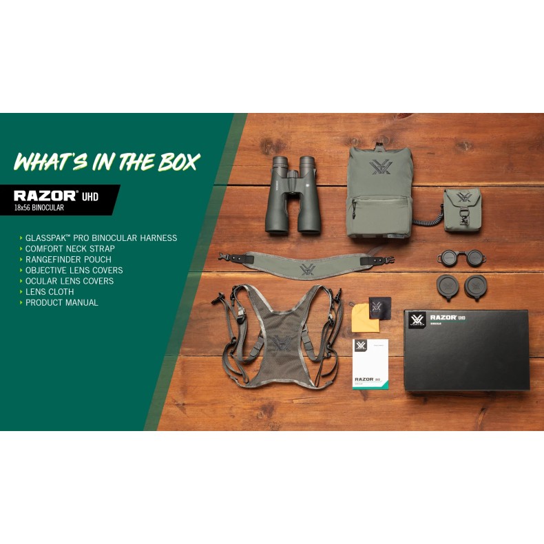Vortex Binóculos Razor® UHD 18x56 Vortex Binóculos Razor® UHD 18x56