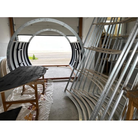 Observatório de teto deslizante em madeira Cúpula Peça Modelo ótico GreenLine MEGA-44 Configuração multi-telescópica