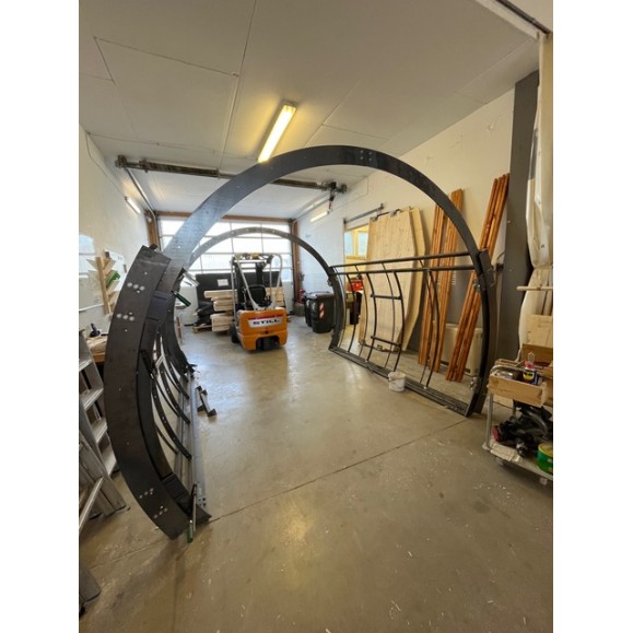 Observatório de teto deslizante em madeira Cúpula Peça Modelo ótico GreenLine MEGA-44 Configuração multi-telescópica