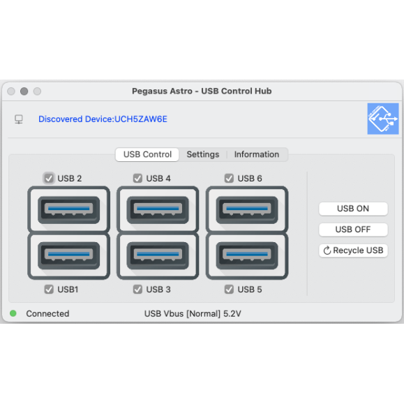Hub de controlo USB PegasusAstro