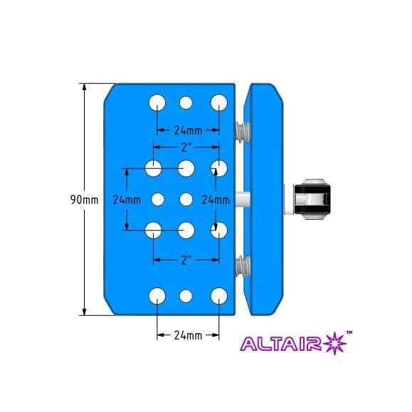 Montagem em cauda de andorinha Altair TMS Vixen Arca compatível com rosca de tripé - AZUL