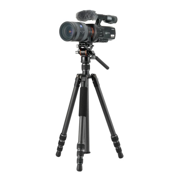 Tripé de viagem em carbono VANGUARD Vesta GO 234CV10, cabeça de vídeo