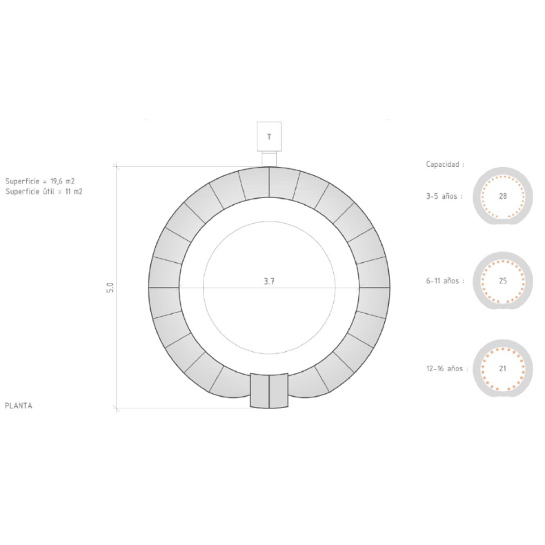 Cúpula insuflável portátil para...