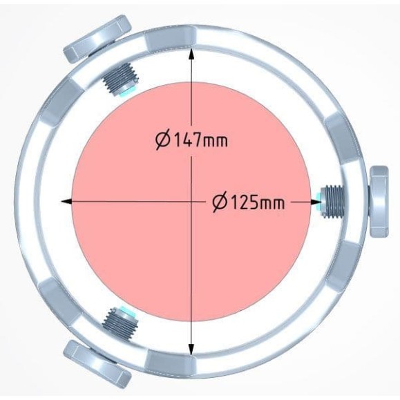 Filtro de Kingecção Solar Altair D-ERF 115mm com suporte de célula de filtro