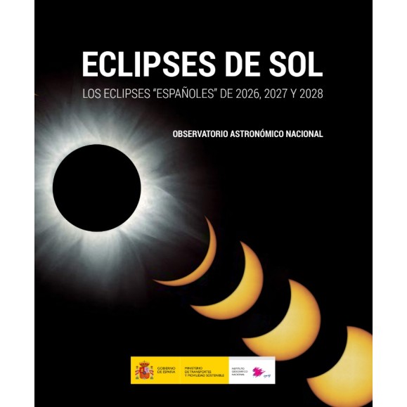Livro "Eclipses do Sol. Los eclipses españoles de 2026, 2027 y 2028" do Instituto Geográfico Nacional