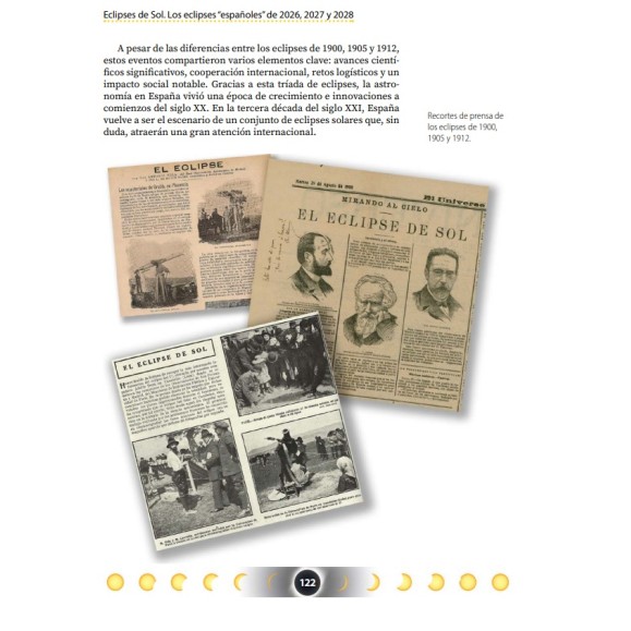 Livro "Eclipses do Sol. Los eclipses españoles de 2026, 2027 y 2028" do Instituto Geográfico Nacional
