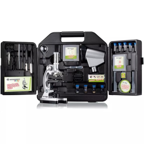 Microscópio Bresser Junior Biotar 300x-1200x (com estojo de transporte)