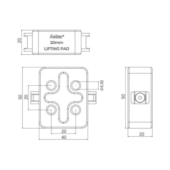 Blocos de elevação ASKAR para telescópios da série SQA