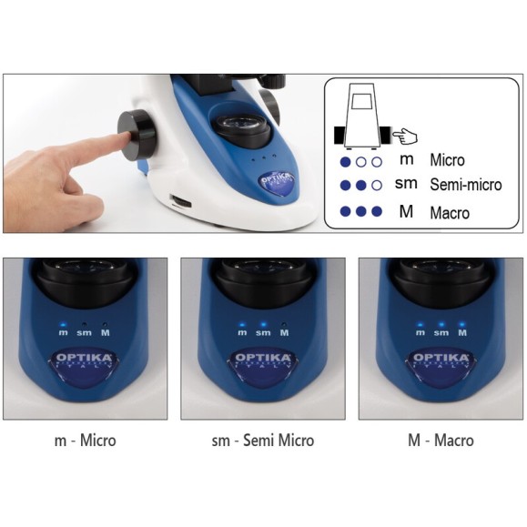Microscópio biológico digital OPTIKA B-190TBPL+ com focagem motorizada