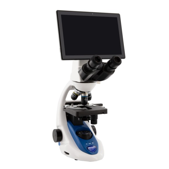 Microscópio biológico digital OPTIKA B-190TBPL+ com focagem motorizada
