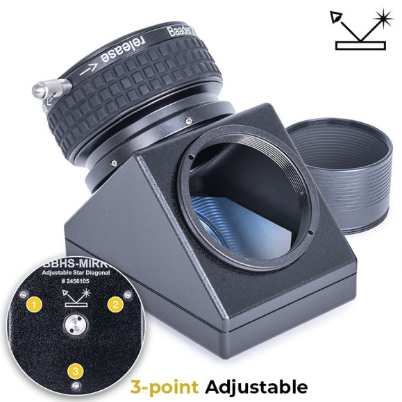 Espelho diagonal ajustável BBHS® de 2" Baader Espelho diagonal ajustável BBHS® de 2" Baader Espelho diagonal ajustável BBHS® de