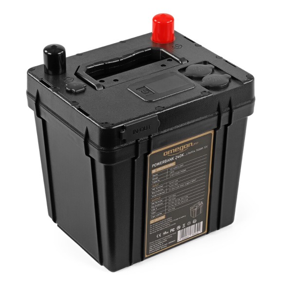 Fonte de alimentação OMEGON Pro Powerbank 240k LiFePO4 768Wh 12V