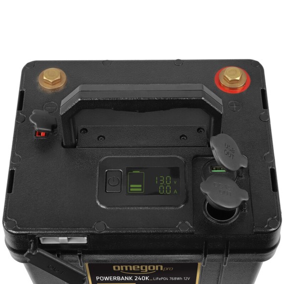 Fonte de alimentação OMEGON Pro Powerbank 240k LiFePO4 768Wh 12V