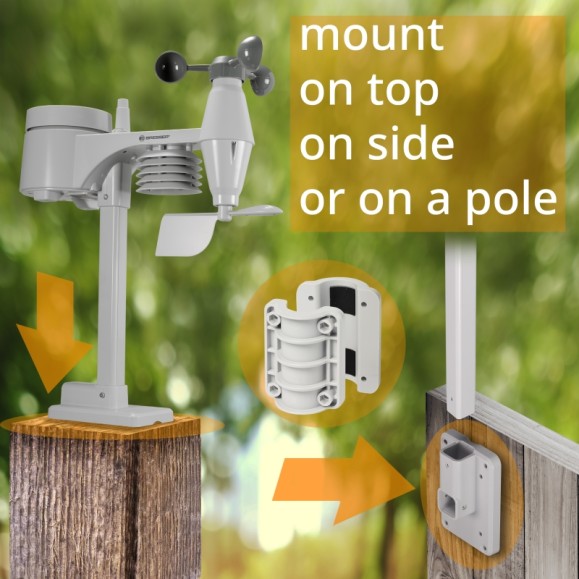 Centro meteorológico 5 em 1 BRESSER Comfort com ecrã preto