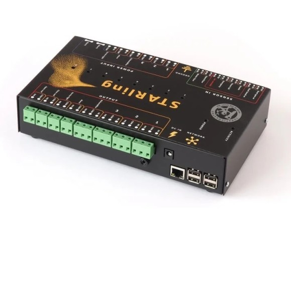 Controlador de Observatório Partilhado STARLING com clip de montagem em calha DIN