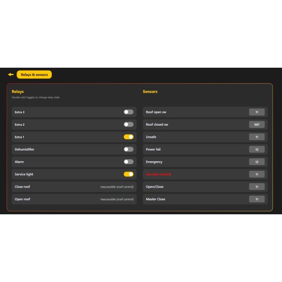 Controlador de Observatório Partilhado STARLING com clip de montagem em calha DIN