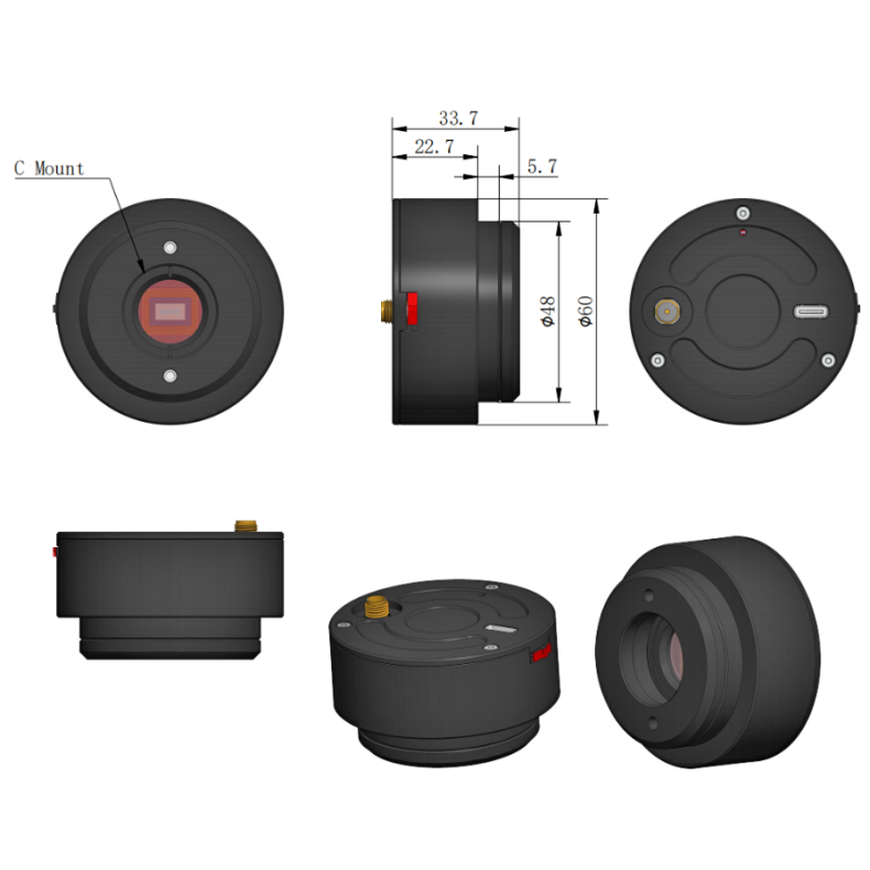 Câmara BMS Câmara CMOS USB 2.0 de 2...
