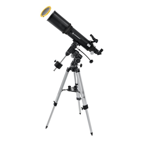 Telescópio refratário BRESSER Polaris-II 102/600 EQ3 com adaptador para smartphone e filtro solar