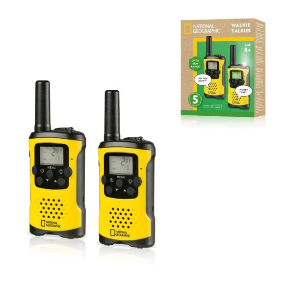 NATIONAL GEOGRAPHIC Walkie-talkies com longo alcance até 6 km e função mãos-livres