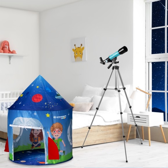 Telescópio infantil BRESSER JUNIOR 50/360 com tenda