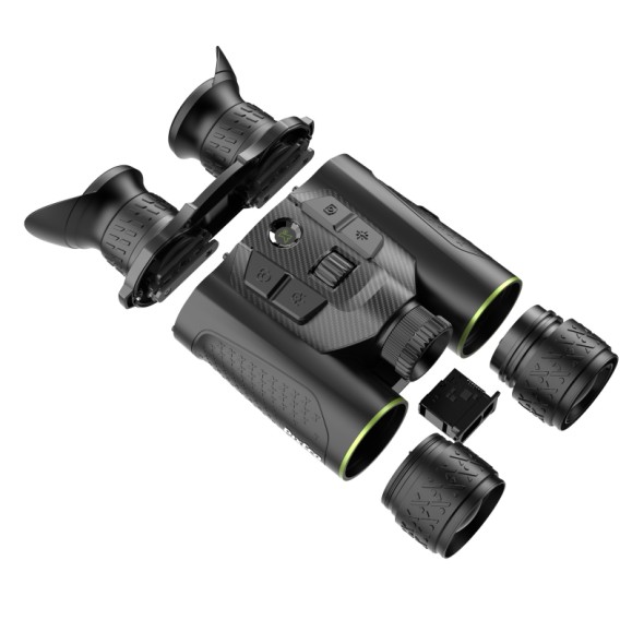 Binóculos térmicos multiespectrais PIXFRA Draco D335-4K LRF 4 em 1 com visão nocturna e telémetro laser