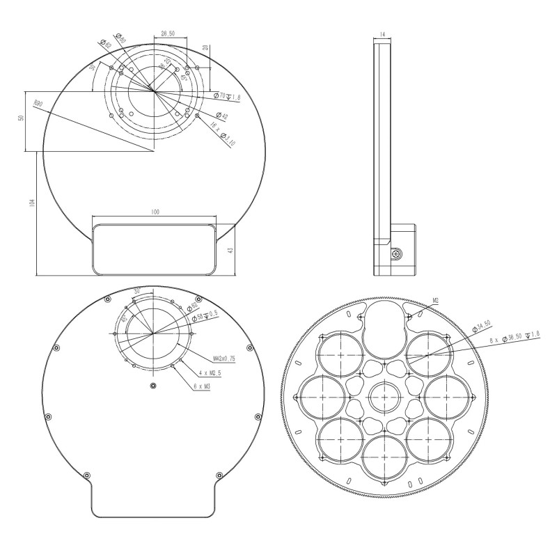 Roda de filtro de perfil baixo...