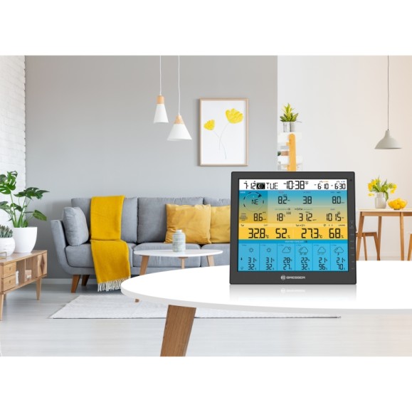 Estação meteorológica BRESSER 4CAST 6 dias PRO SF 7 em 1 Wi-Fi com sensor solar