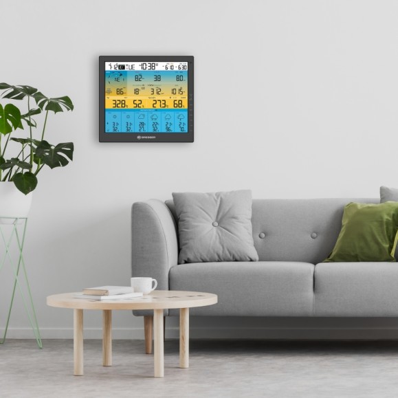 Estação meteorológica BRESSER 4CAST 6 dias PRO SF 7 em 1 Wi-Fi com sensor solar