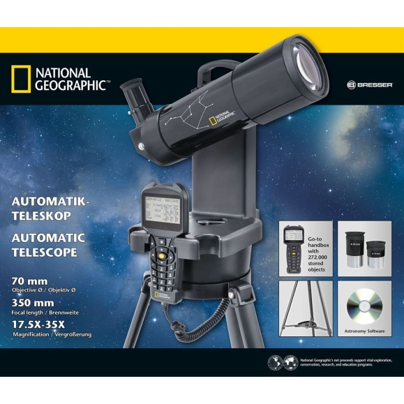 National Geographic Telescópio refrator GOTO 70/350 9062000