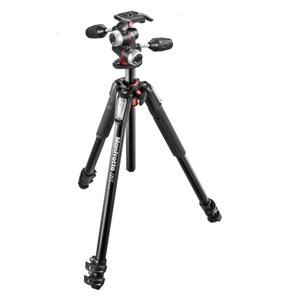 Manfrotto Kit de tripé Alumino 055XPRO3 com cabeça de tripé de 3 vias