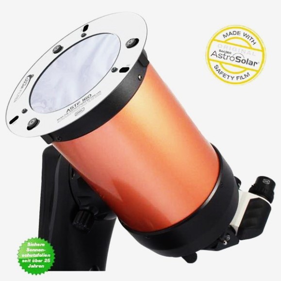 Filtro solar Baader para telescópio 100 mm ASTF